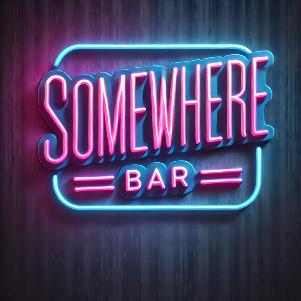 Somewhere Bar Neon Logo